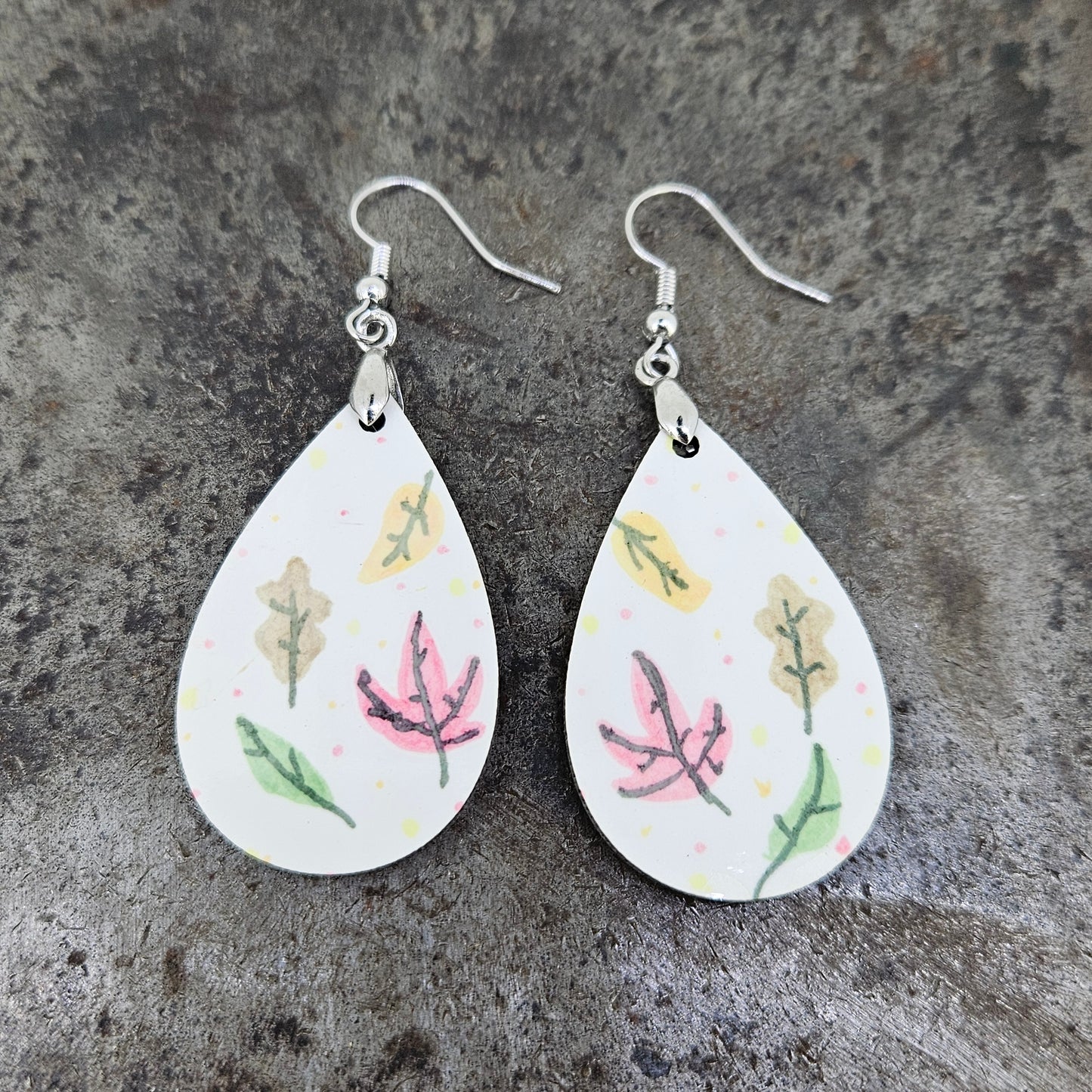Hand Drawn Wooden Sublimation Earrings