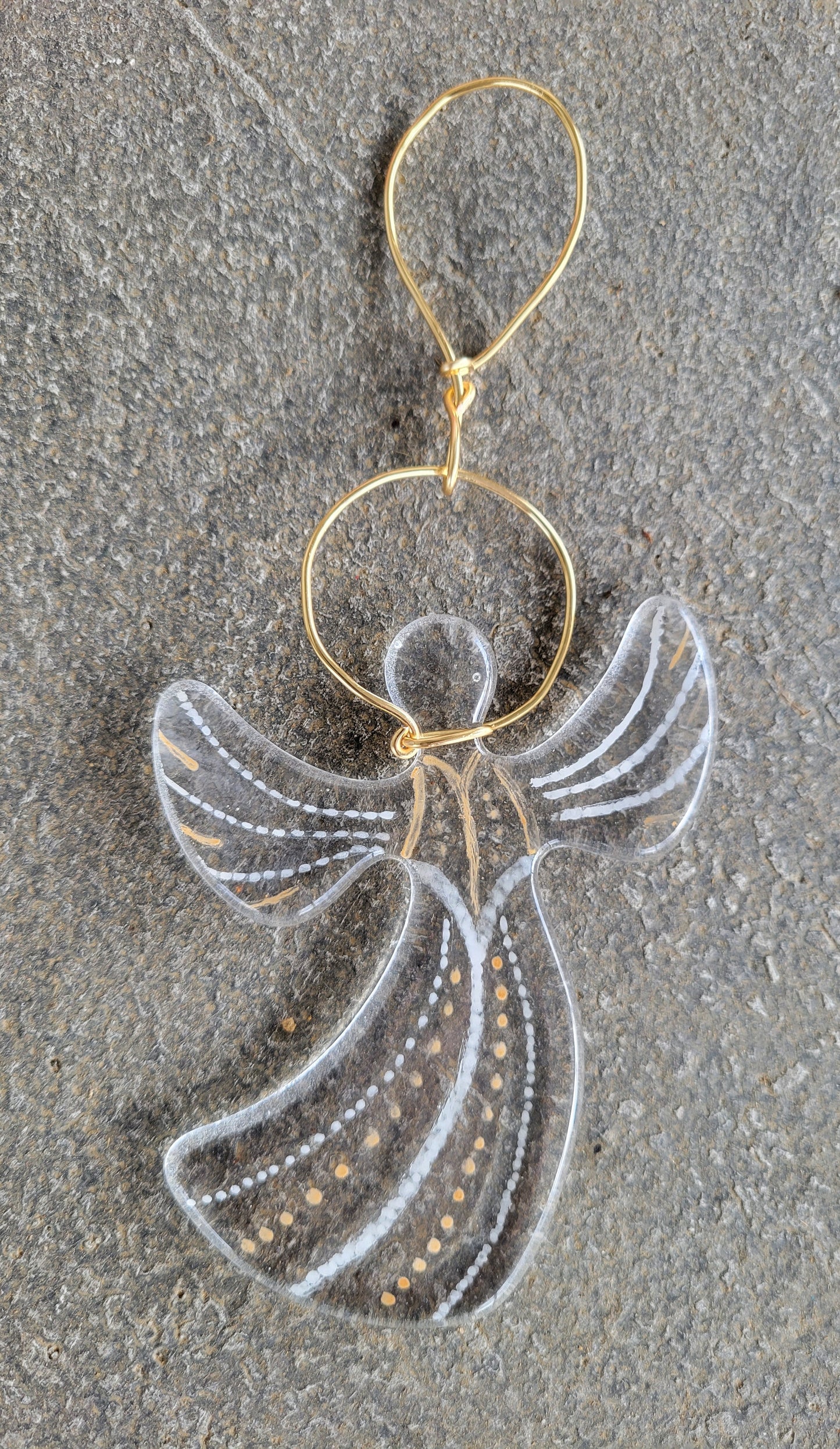 Fused glass Angel Ornament, Suncatcher