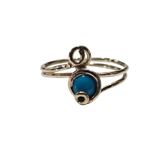 Handmade 14k Turquoise Ring