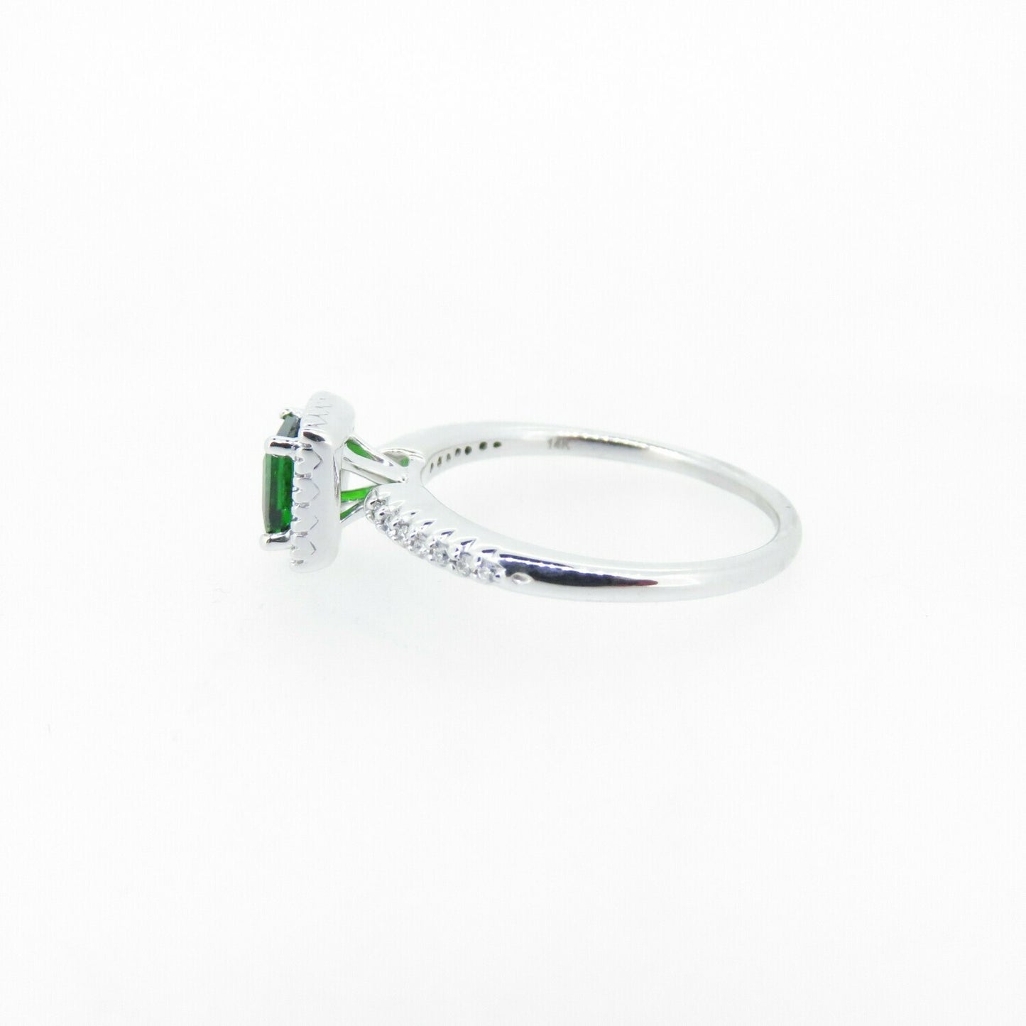 Chrome Diopside and Diamond Ring