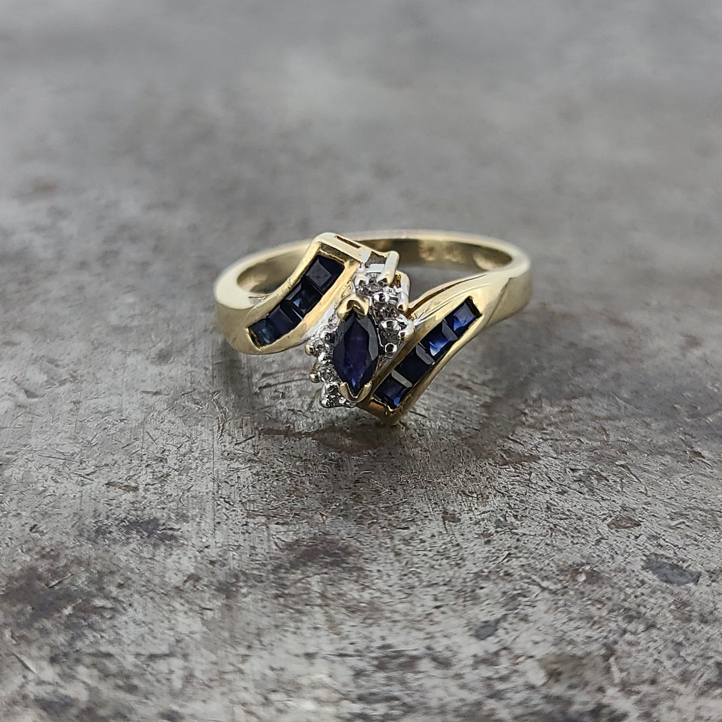 Synthetic Sapphire Ring