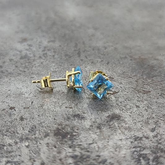 Princess Blue Topaz Earrings