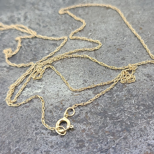 0.80mm Yellow Gold Rope Chain