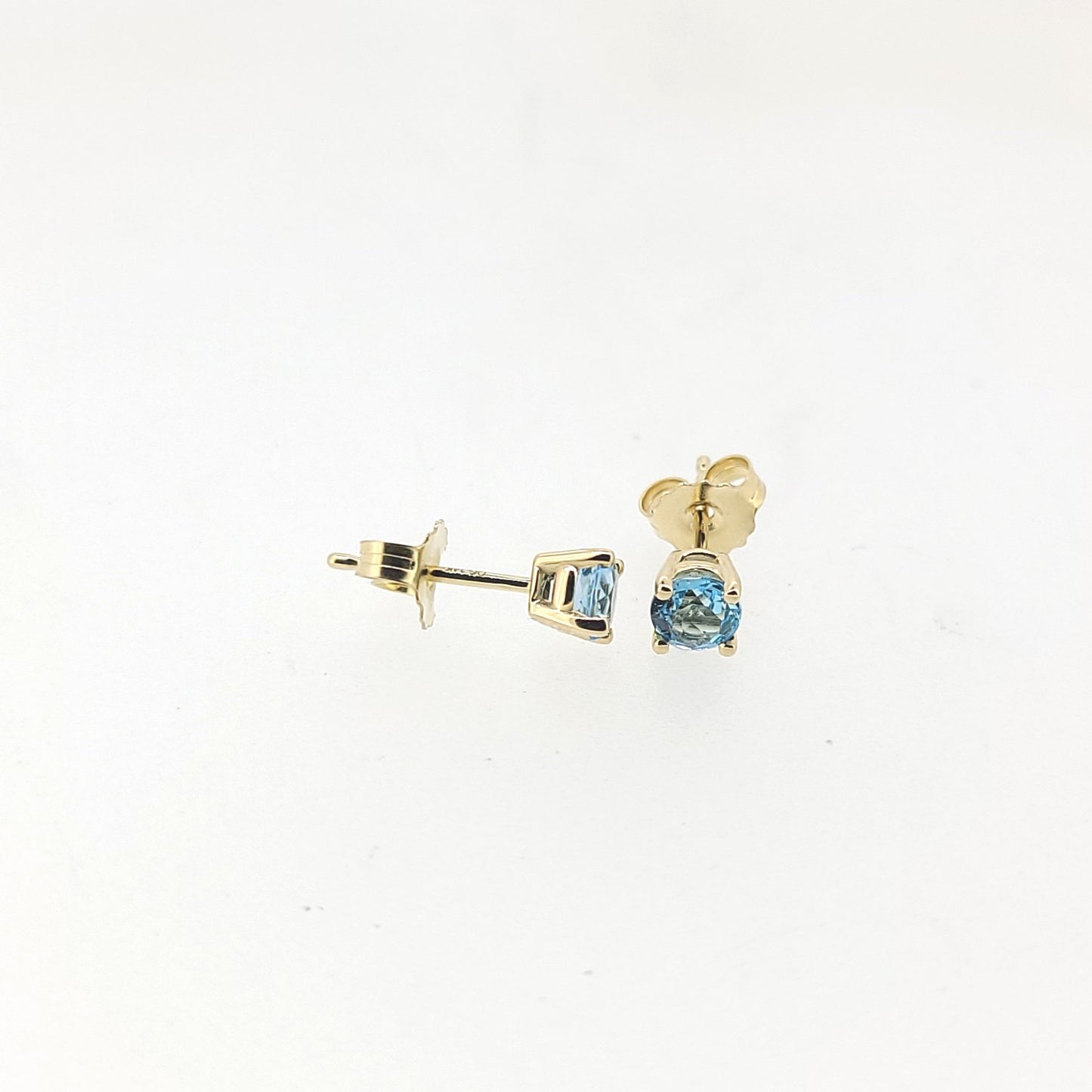 Blue Topaz Stud Earrings