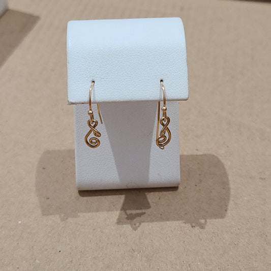 Handmade Gold Dangle Earrings