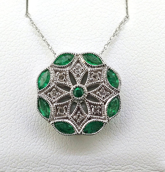 Emerald and Diamond Necklace