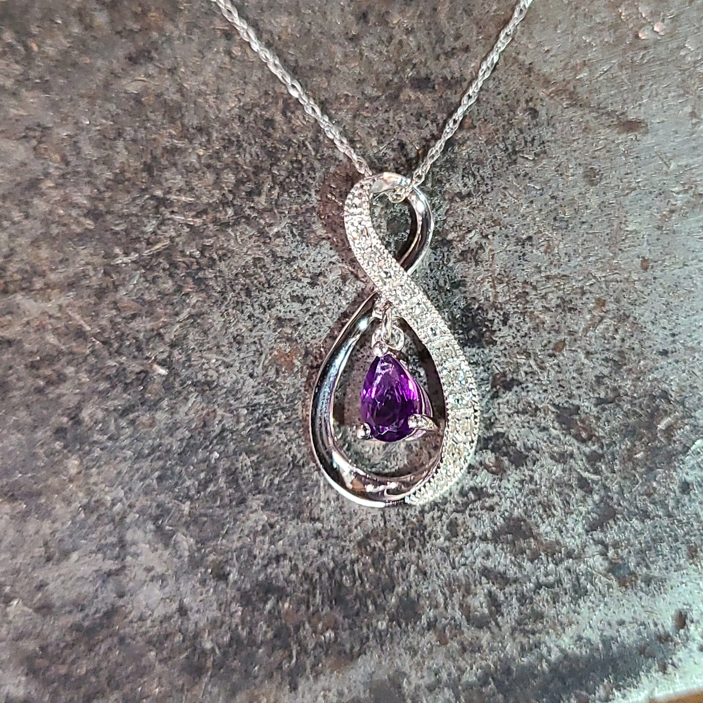 Amethyst and Diamomd Necklace