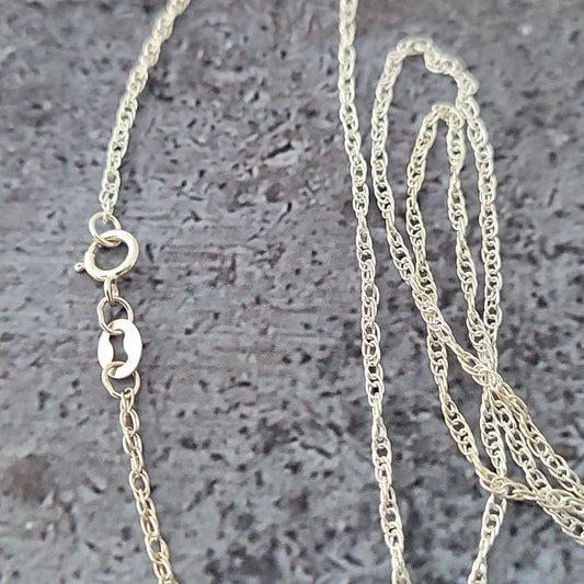 24" Sterling Open Rope chain