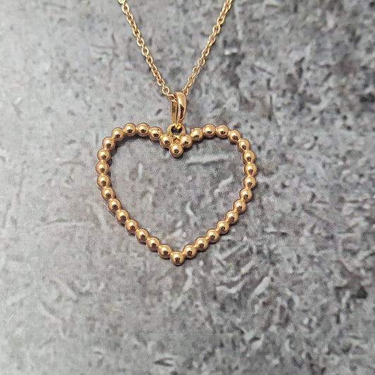 14k Rose Gold Heart Pendant