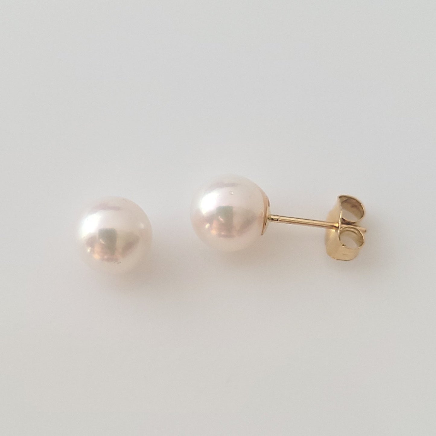6.5mm  Cultured Pearl Earrings