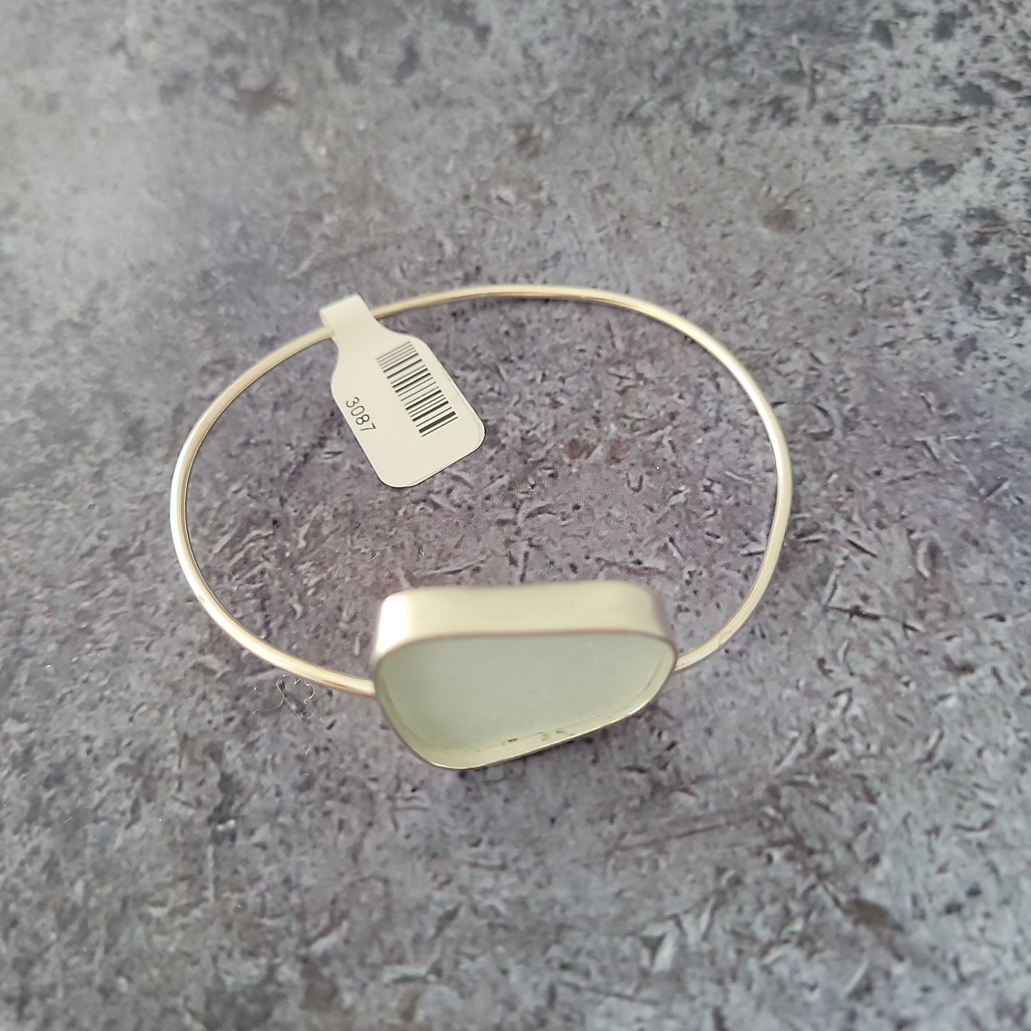 White Sea Glass Bracelet