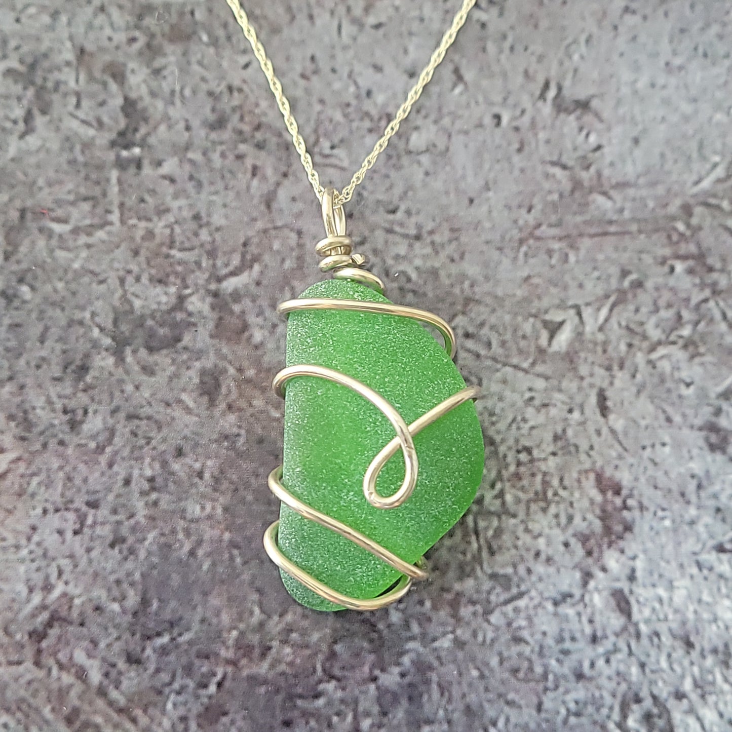 Green Seaglass Necklace