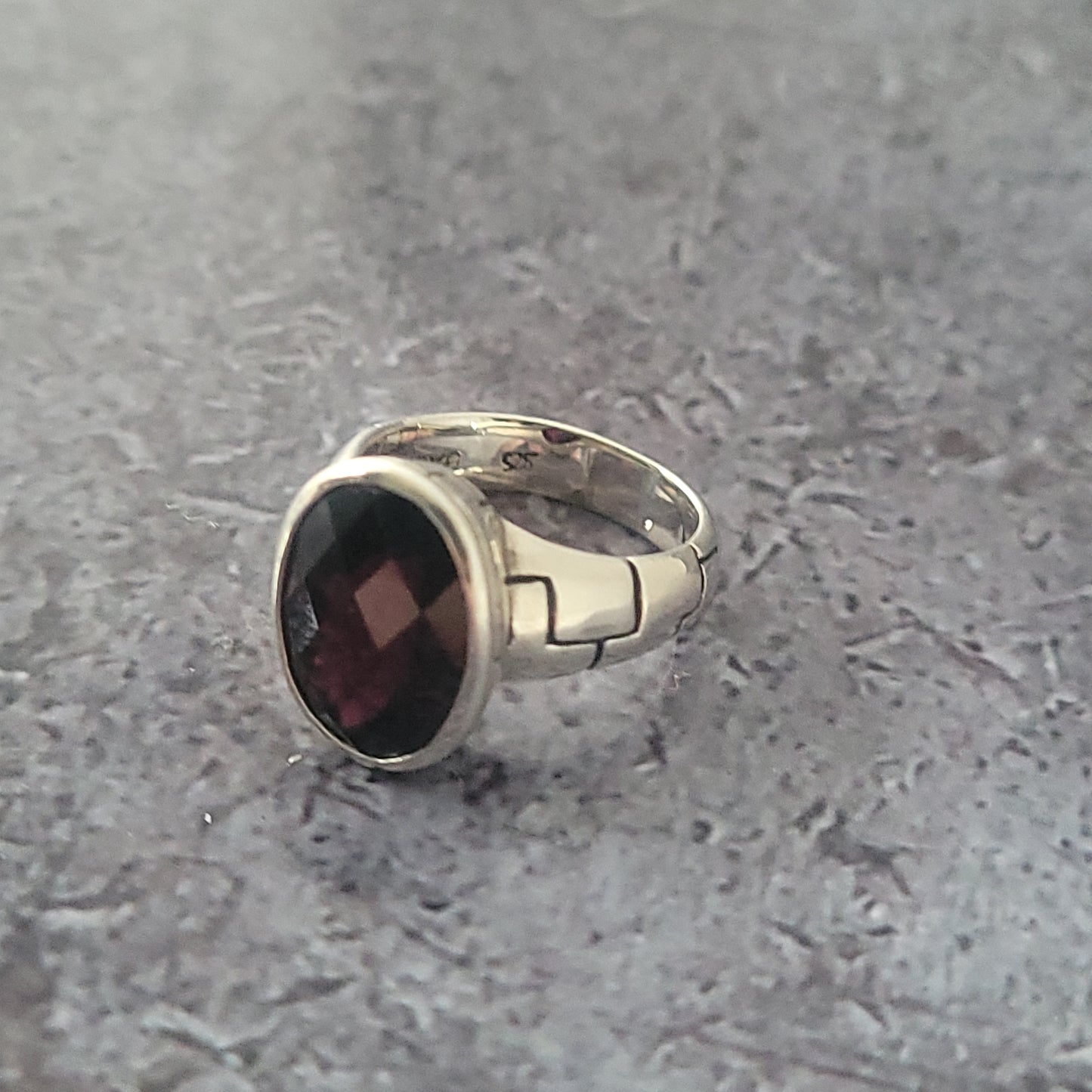 Sterling Rhodolite Garnet Ring