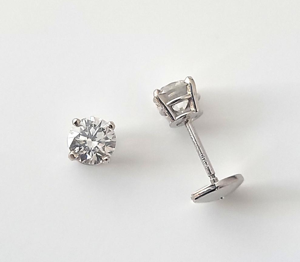 14k 1.11ct Diamond Studs