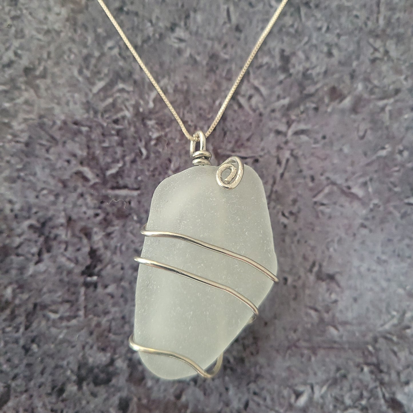 Sterling Genuine Sea Glass Necklace