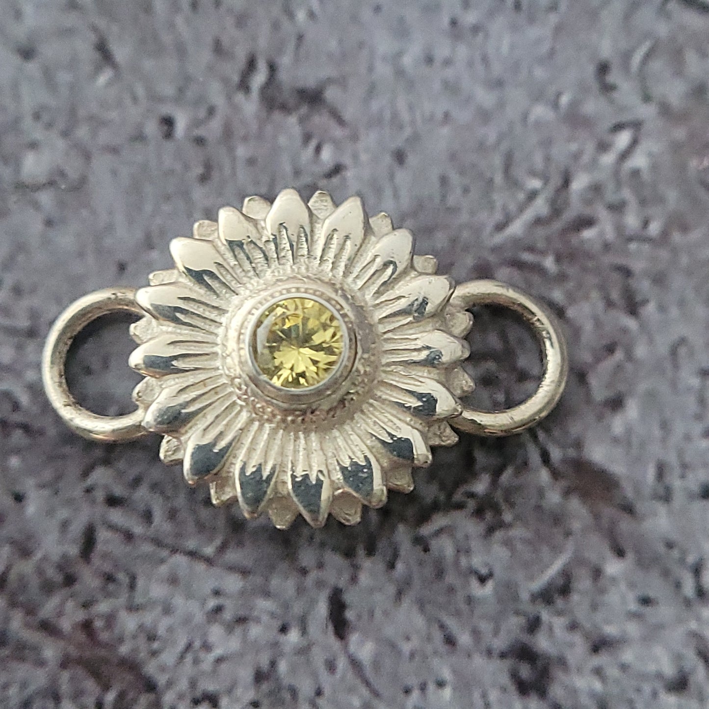 Sterling Sunflower Clasp