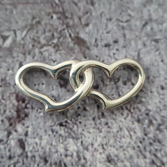 Sterling Double Heart Clasp