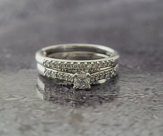 Engagement Ring and Matching Wedding Band