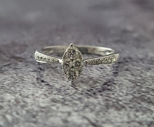 Marquis Cluster Engagement Ring