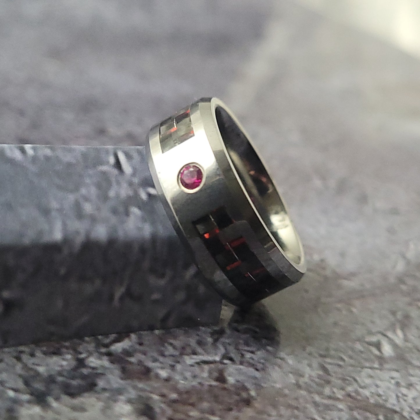 Adrian Tungsten with Red Diamond