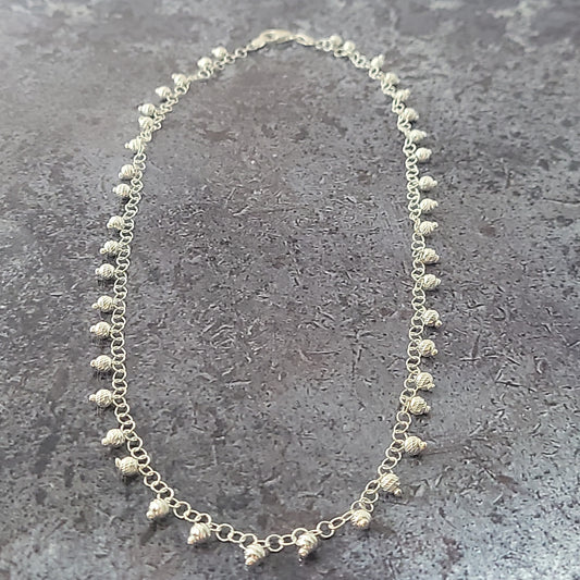 Silver 18" Bead Necklace