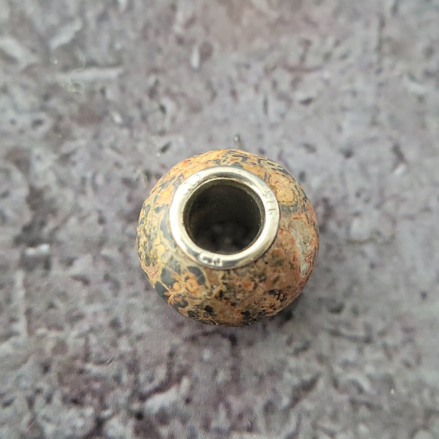 Sterling Stone Bead