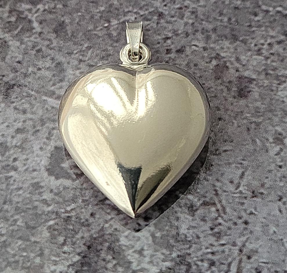 Sterling Puffed Heart Pendant