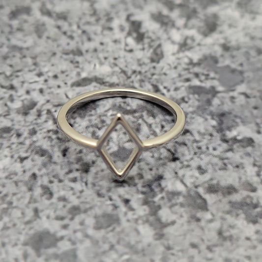 Sterling Diamond Shape Ring