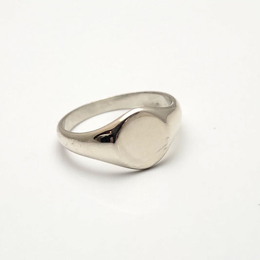 Oval Sterling Signet Ring