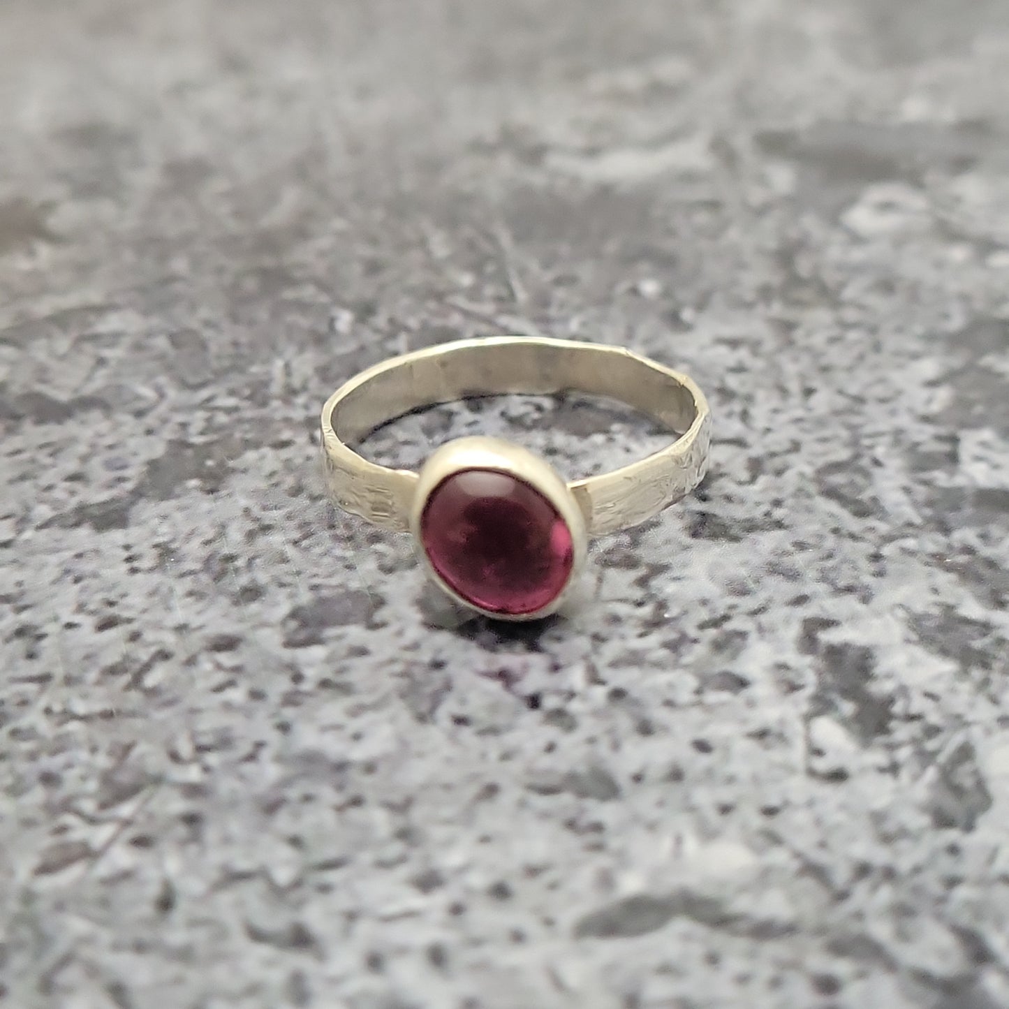 Handmade Sterling Pink Tourmaline Ring