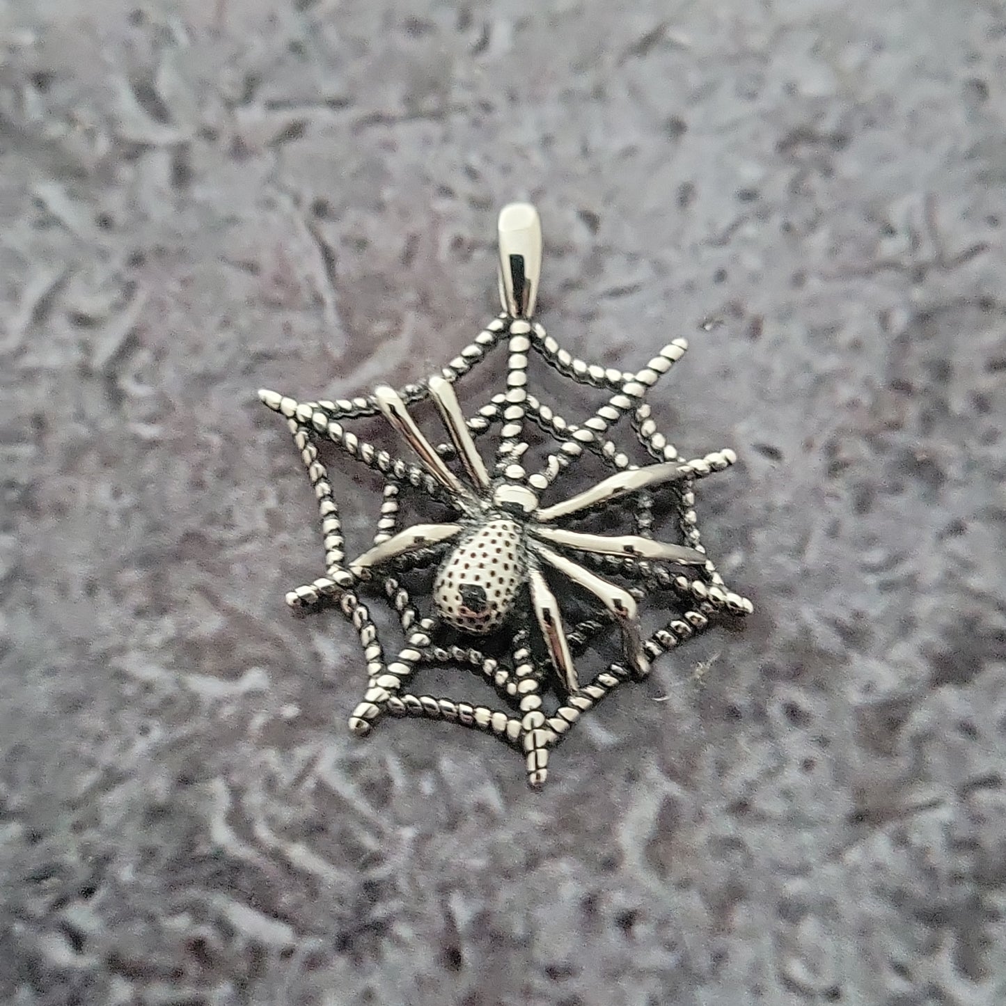 Spider and Web Pendant