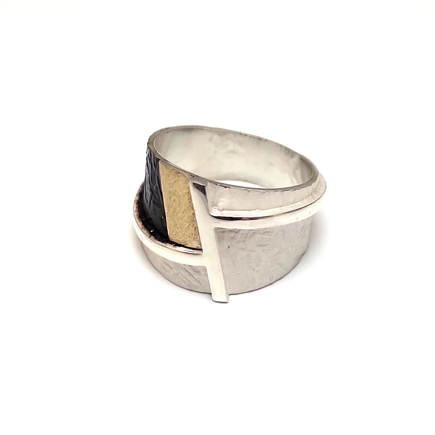 Sterling and 18k Ring