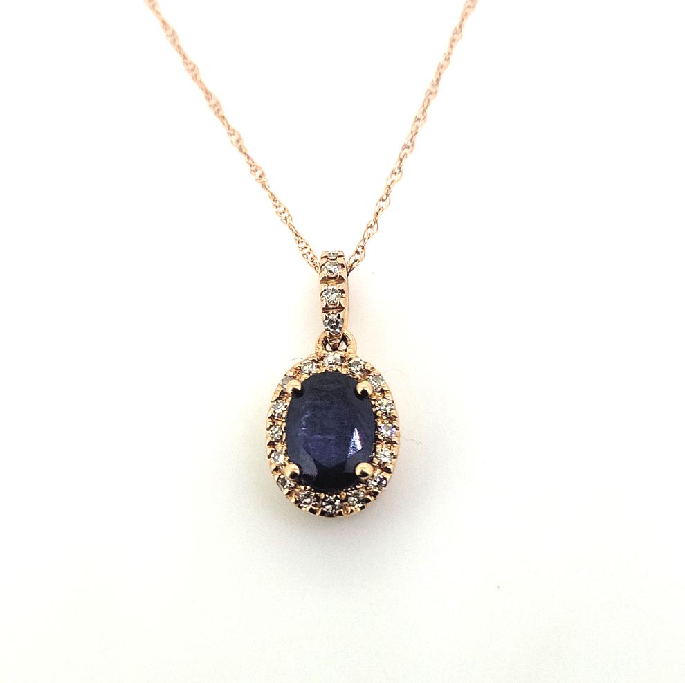 Rose Gold Sapphire Necklace