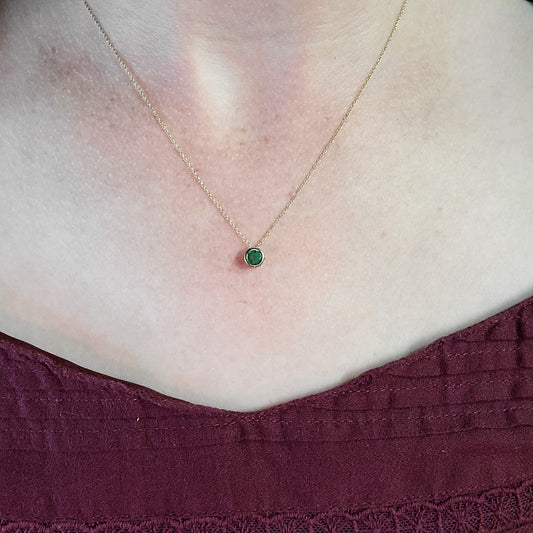 5mm Emerald Pendant