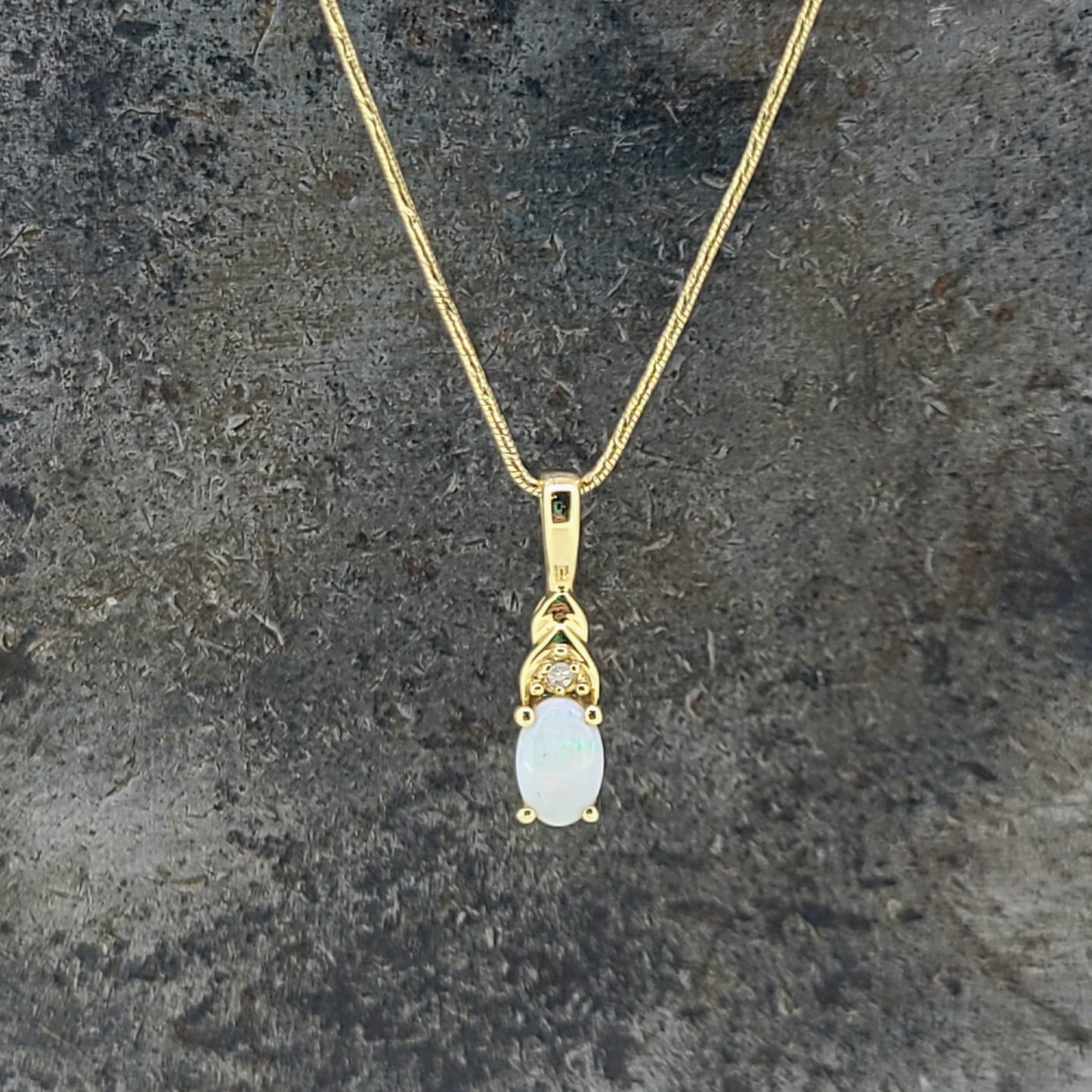 Opal and Diamond Pendant Only