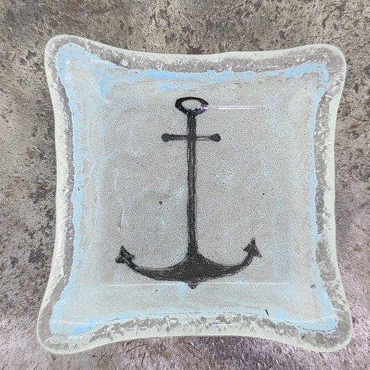 Fused Glass Anchor Dish