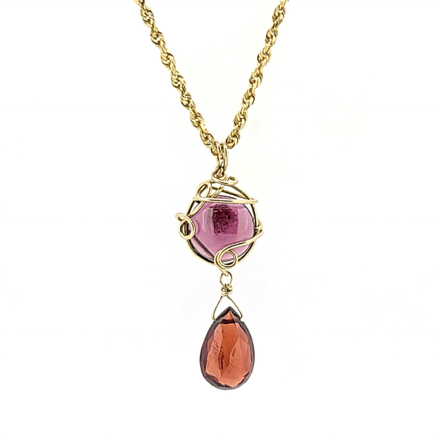 Handmade Garnet Pendant Only
