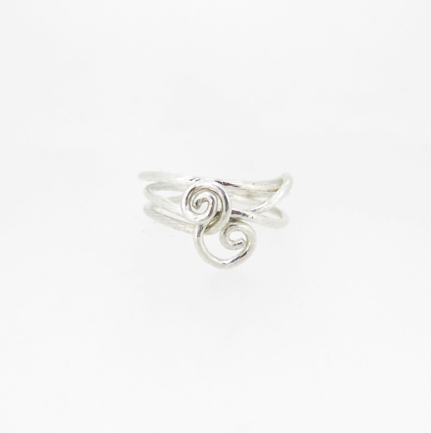 Double Swirl Silver Ring