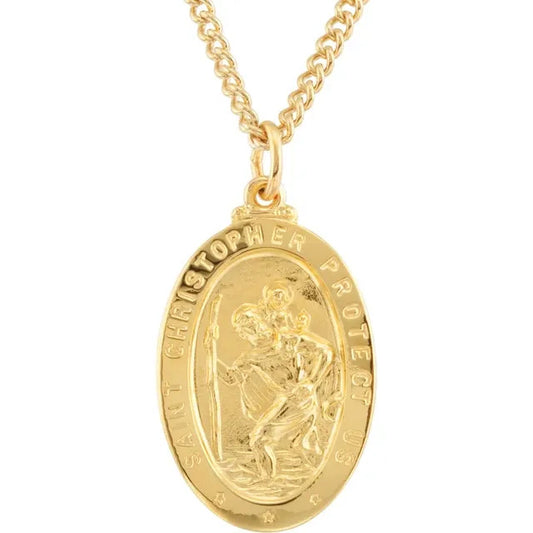 Sterling Silver Plated St. Christopher Medal
